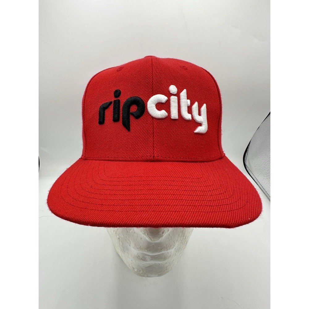 Portland Trail Blazers Mitchell & Ness Rip City Red Snapback Hat NBA OSFM